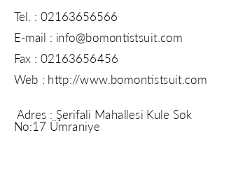 Bomontist Suit Hotel iletiim bilgileri